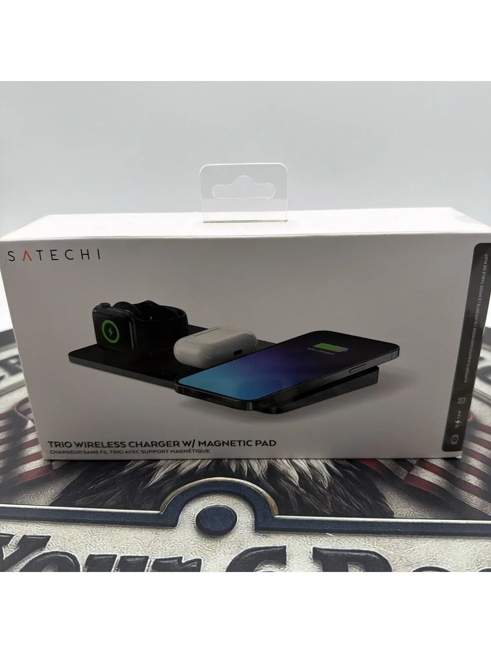 SATECHI Trio Wireless Charger W/ Magnetic Pad STX3TWCPM NIB Sealed